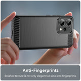 Husa pentru OPPO Reno14 FS 5G, Techsuit Carbon Silicone, albastru