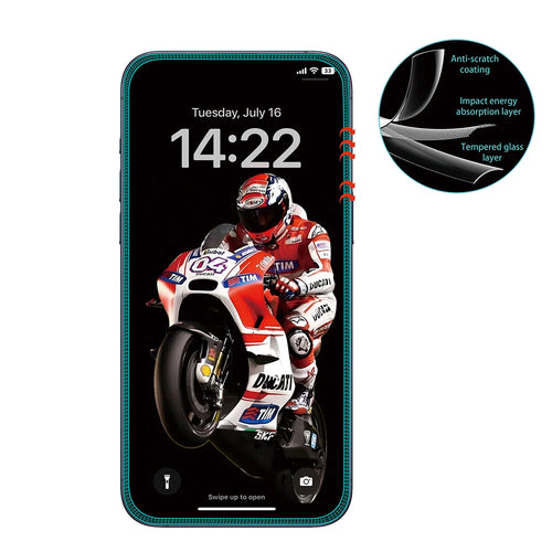 Folie de protectie pentru iPhone 17 Pro Max, Anank 3D Anti-crack 5X Reinforced Screen Protector