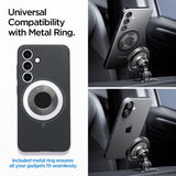 Suport auto Spigen MFT13 (ACP08315), MagSafe, pentru Bord, Grila ventilatie, 360A° Rotatie, Prindere magnetica, Universal, Reglabil, argintiu