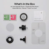Suport auto Spigen MFT13 (ACP08315), MagSafe, pentru Bord, Grila ventilatie, 360A° Rotatie, Prindere magnetica, Universal, Reglabil, argintiu