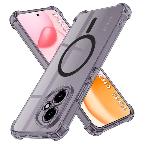 Husa pentru Honor 400, Techsuit Shockproof Clear Silicone MagSafe, fumuriu