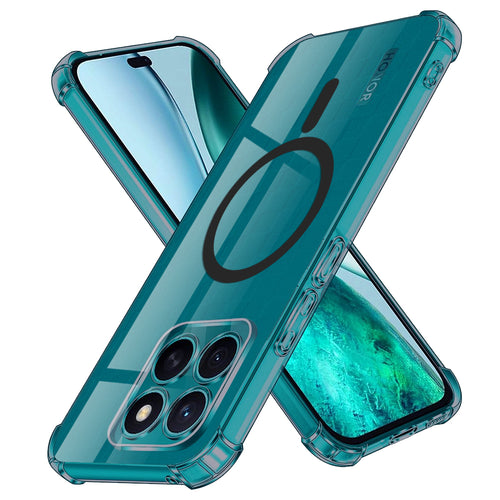 Husa pentru Honor X8c, Techsuit Shockproof Clear Silicone MagSafe, fumuriu