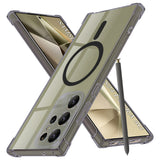 Husa pentru Samsung Galaxy S24 Ultra, Techsuit Shockproof Clear Silicone MagSafe, fumuriu