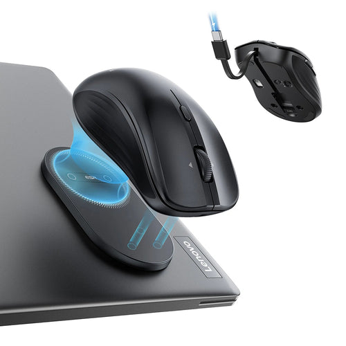 Mouse wireless ESR MagMouse (6H0020101), Prindere magnetica, Integrat Type-C Cable, 800-4800DPI, negru