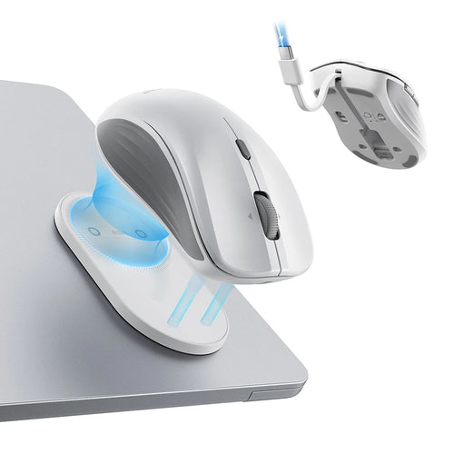 Mouse wireless ESR MagMouse (6H0020301), Prindere magnetica, Integrat Type-C Cable, 800-4800DPI, alb