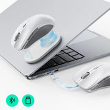Mouse wireless ESR MagMouse (6H0020301), Prindere magnetica, Integrat Type-C Cable, 800-4800DPI, alb