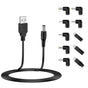 Adaptor Techsuit (11 pack) Adaptor Cablu Chargenest (AC21), USB to 7x DC Barrel, Jack Adapter, Type-C, Mini-USB