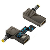 Adaptor Techsuit Adapter Laptopplugx (A22), pentru Laptop, DC to Type-C, 100W, Afisaj LED, Gri
