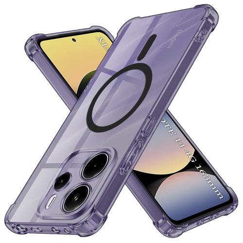 Husa pentru Xiaomi Redmi Note 14 4G (Standard), Techsuit Shockproof Clear Silicone MagSafe, fumuriu