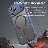 Husa pentru iPhone 17 Pro Max, Techsuit HaloFrost II MagSafe, bleumarin