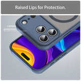 Husa pentru iPhone 17 Pro Max, Techsuit HaloFrost II MagSafe, bleumarin