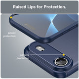 Husa pentru iPhone 17 Air, Techsuit Carbon Silicone, albastru