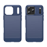 Husa pentru iPhone 17 Pro Max, Techsuit Carbon Silicone, albastru
