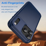 Husa pentru iPhone 17 Pro, Techsuit Carbon Silicone, albastru