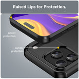 Husa pentru iPhone 17 Pro, Techsuit Carbon Silicone, albastru