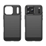 Husa pentru iPhone 17 Pro, Techsuit Carbon Silicone, albastru