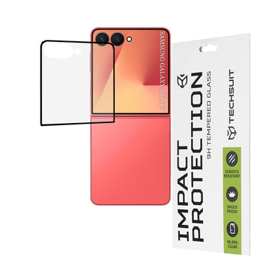 Folie de protectie pentru Samsung Galaxy Z Flip7, Techsuit 111D Full Cover / Full Glue Glass [Front Screen]