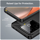 Husa pentru Realme GT 7, Techsuit Carbon Silicone, negru