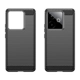 Husa pentru Realme GT 7, Techsuit Carbon Silicone, negru