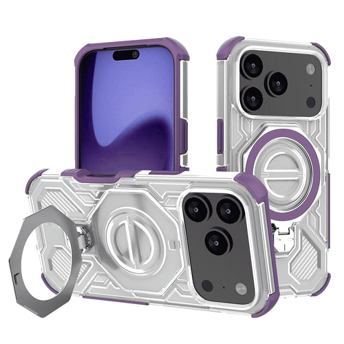 Husa pentru iPhone 17 Pro, Techsuit Carbon Shield PRO, mov