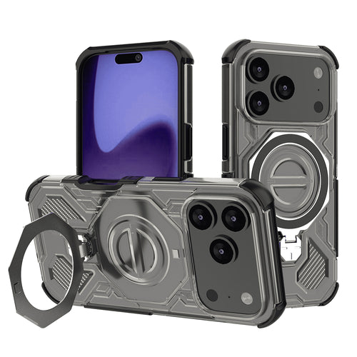 Husa pentru iPhone 17 Pro, Techsuit Carbon Shield PRO, fumuriu