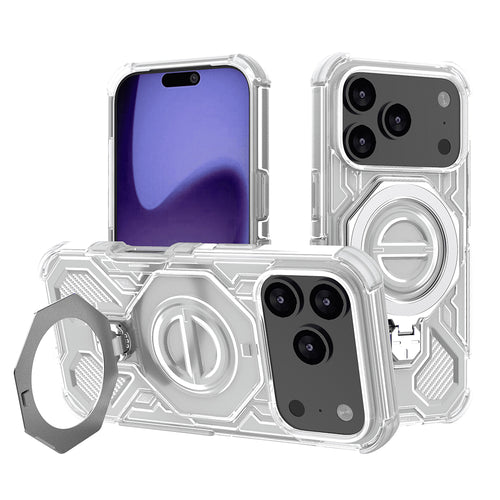 Husa pentru iPhone 17 Pro, Techsuit Carbon Shield PRO, alb