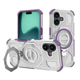 Husa pentru iPhone 17, Techsuit Carbon Shield PRO, mov