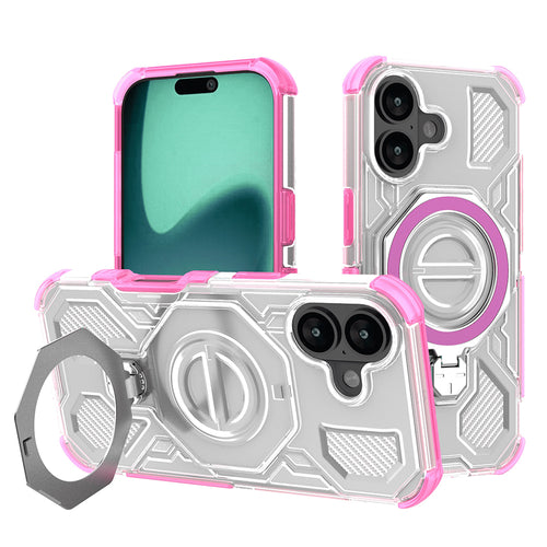 Husa pentru iPhone 17, Techsuit Carbon Shield PRO, roz