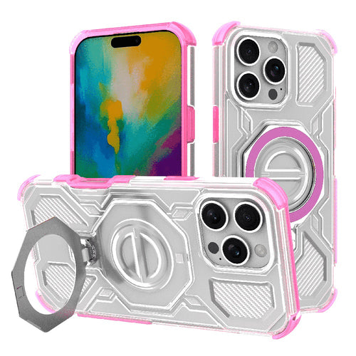 Husa pentru iPhone 16 Pro Max, Techsuit Carbon Shield PRO, roz