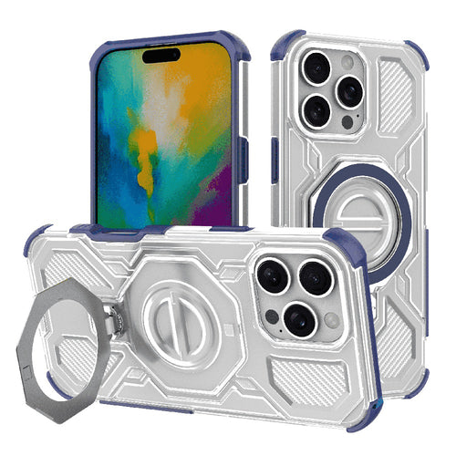 Husa pentru iPhone 16 Pro, Techsuit Carbon Shield PRO, albastru