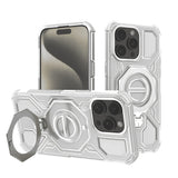 Husa pentru iPhone 15 Pro Max, Techsuit Carbon Shield PRO, alb