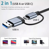 Hub USB Techsuit Docking station DataBridge 4 in 1 (H8), USB, Type-C to USB 3.0, 3x USB 2.0, gri