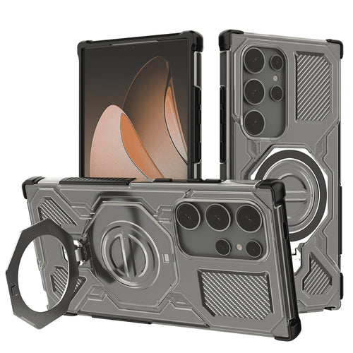 Husa pentru Samsung Galaxy S24 Ultra, Techsuit Carbon Shield PRO, fumuriu