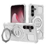 Husa pentru Samsung Galaxy S25, Techsuit Carbon Shield PRO, alb