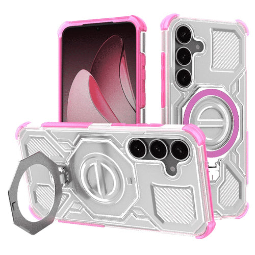 Husa pentru Samsung Galaxy S25 Plus, Techsuit Carbon Shield PRO, roz