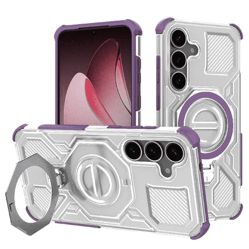 Husa pentru Samsung Galaxy S25 Plus, Techsuit Carbon Shield PRO, mov