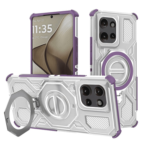 Husa pentru Motorola Edge 50, Techsuit Carbon Shield PRO, mov