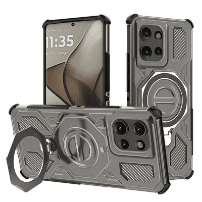 Husa pentru Motorola Edge 50, Techsuit Carbon Shield PRO, fumuriu