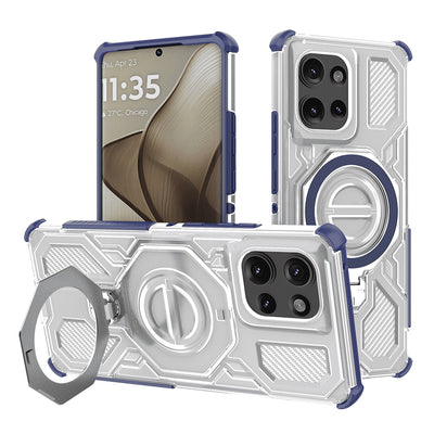 Husa pentru Motorola Edge 50, Techsuit Carbon Shield PRO, albastru