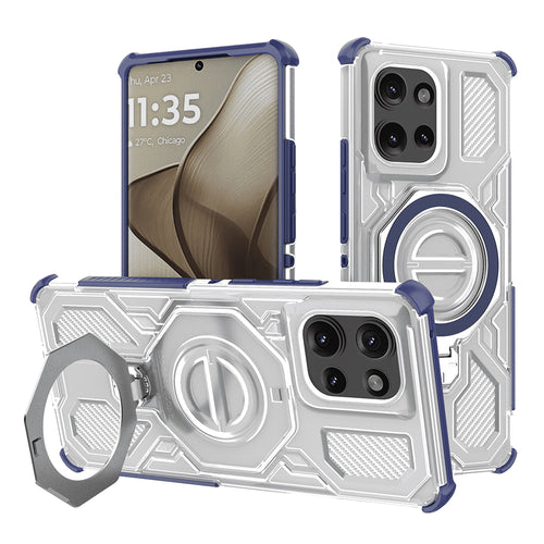 Husa pentru Motorola Edge 50, Techsuit Carbon Shield PRO, albastru
