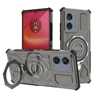 Husa pentru Motorola Edge 50 Fusion, Techsuit Carbon Shield PRO, fumuriu