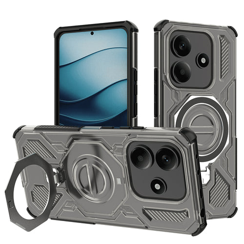 Husa pentru Xiaomi Redmi Note 14 5G, Techsuit Carbon Shield PRO, fumuriu