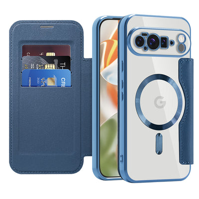 Husa pentru Google Pixel 10 Pro XL, Techsuit SmartMag Book Case, albastru