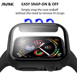 Husa smartwatch pentru Apple Watch 7 41mm, Anank, negru