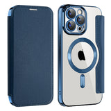Husa pentru iPhone 12 Pro, Techsuit SmartMag Book Case, albastru