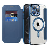 Husa pentru iPhone 12 Pro, Techsuit SmartMag Book Case, albastru
