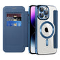 Husa pentru iPhone 14 Pro Max, Techsuit SmartMag Book Case, albastru