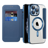 Husa pentru iPhone 11 Pro Max, Techsuit SmartMag Book Case, albastru