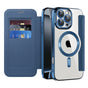 Husa pentru iPhone 16 Pro, Techsuit SmartMag Book Case, albastru