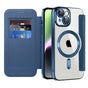 Husa pentru iPhone 14, Techsuit SmartMag Book Case, albastru